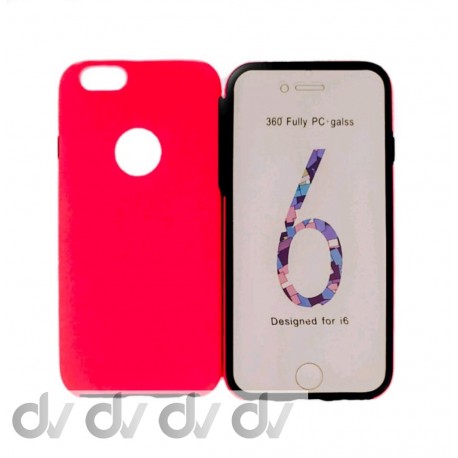 iPhone 6 Plus Funda PC 360 Doble Cara Rosa