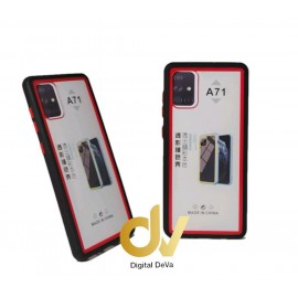 A71 Samsung Funda Dual Color PVC Bumper Negro
