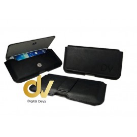 Universal 4.7'' Funda Cinturón Premium Negro