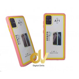 A71 Samsung Funda Dual Color PVC Bumper ROSA