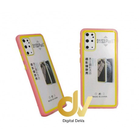 S20 Plus Samsung Funda Dual Color PVC Bumper ROSA