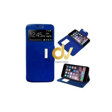 Universal 5.0" Funda Libro cierre 1 Ventana Azul