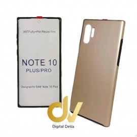 Note 10 Plus / Pro Samsung Funda Pc 360 Doble Cara Dorado