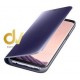 A7 2018 Samsung Funda Flip Case Espejo Lila