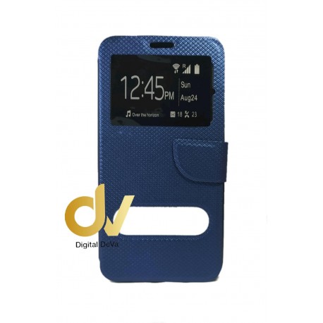 J310 / J3 2016 Samsung Funda Libro 2 Ventanas Azul