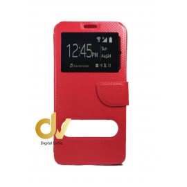 J5 2015 Samsung Funda Libro 2 Ventanas Rojo