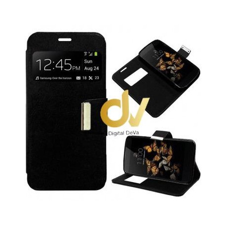 S10 Samsung Funda Libro con cierre 1 Ventana NEGRO