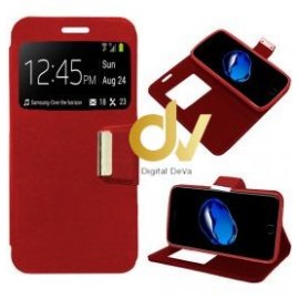 Redmi 5 Plus Xiaomi Funda Libro con cierre 1 Ventana Rojo