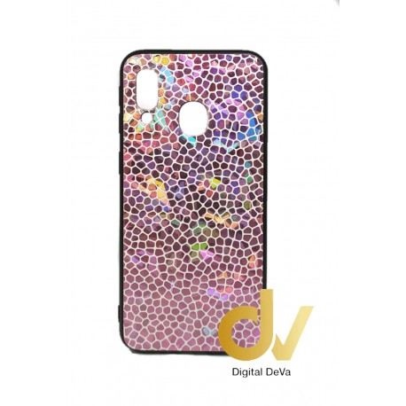 A40 Samsung Funda Brilli Estrellas Rosa
