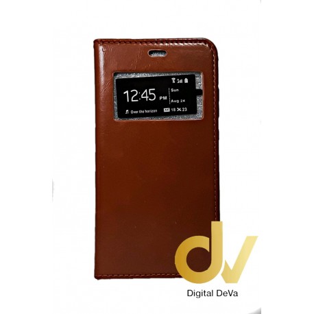P10 Lite Huawei Funda Libro 1 Ventana con cierre Marrón