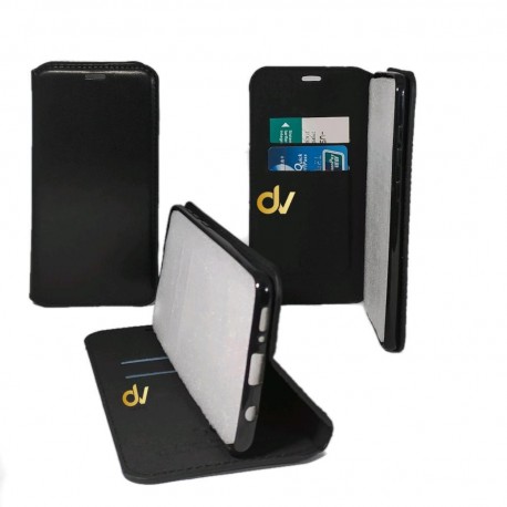 iPhone XS Max Funda Libro Premium 2 Card Negro