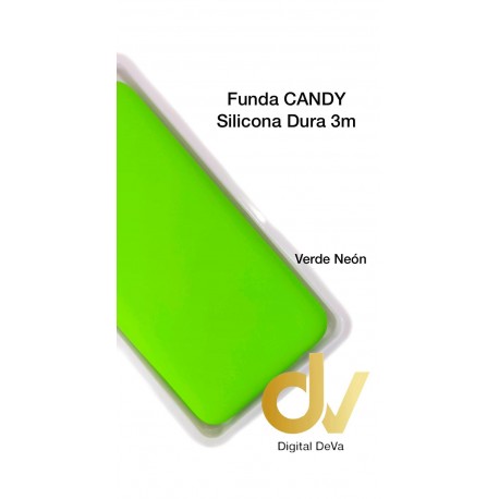 P40 Lite Huawei Funda Candy Silicona Dura 3MM Verde Neón