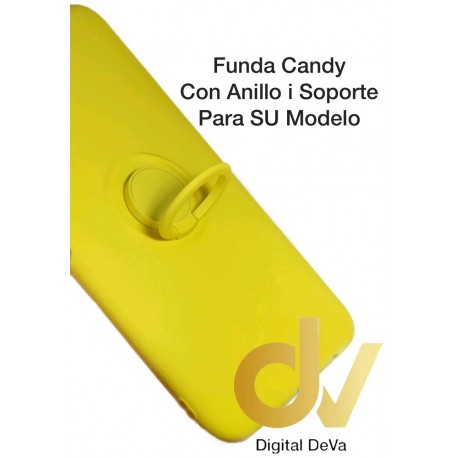 P40 Lite Huawei Amarillo Funda Candy Con Anillo y Soporte