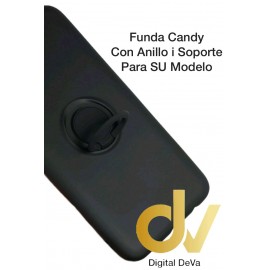 iPhone 7G / 8G Funda Candy Con Anillo y Soporte Negro