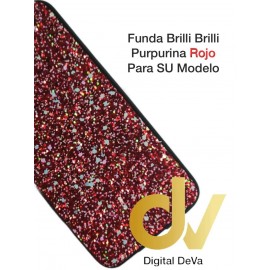 S20 Ultra Samsung Funda Brilli Brilli Purpurina Rojo