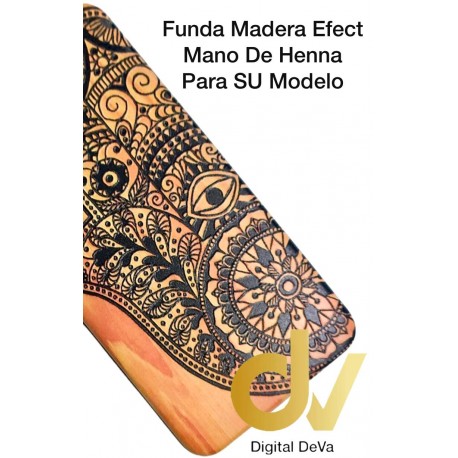 A9 2018 / A9 2019 Samsung Funda Madera Efect Mano de Henna
