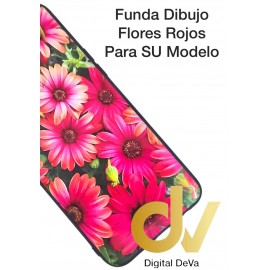Realme C3 Funda Dibujo 5D Flores Rojas