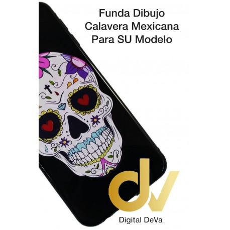 J4 Plus Samsung Funda Dibujo 5D Calavera Mexicana