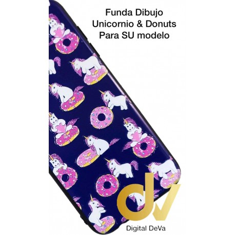 A30 Samsung Funda Dibujo 5D Unicornio & Donuts