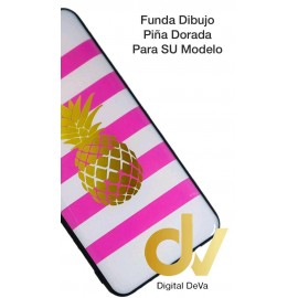 Note 10 Samsung Funda Dibujo 5D Piña Dorada