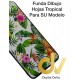 Note 10 Samsung Funda Dibujo 5D Hojas Tropical