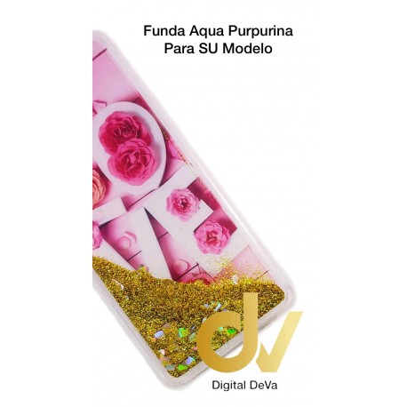 J6 Plus Samsung Funda Agua Purpurina Love
