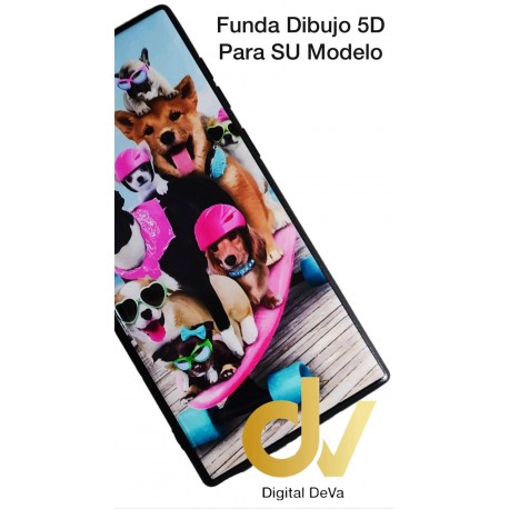 S10 Plus Samsung Funda Dibujo 5D Perros Patinete