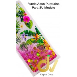 Note 10 Samsung Funda Agua Purpurina Flores Tropical