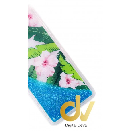 S10 Samsung Funda Agua Purpurina Flores