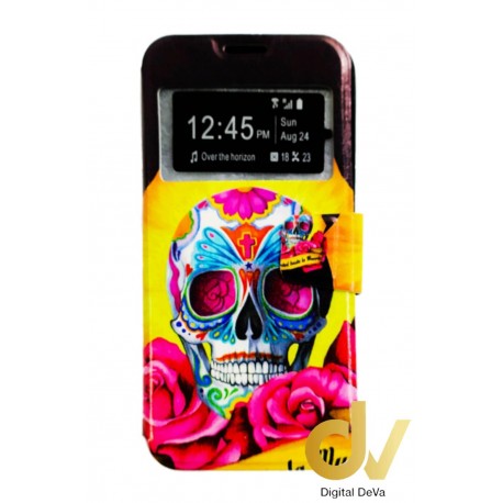 S8 Plus Samsung Funda Libro Dibujo Calavera