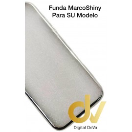 S8 Samsung Funda Marco Shiny Plata