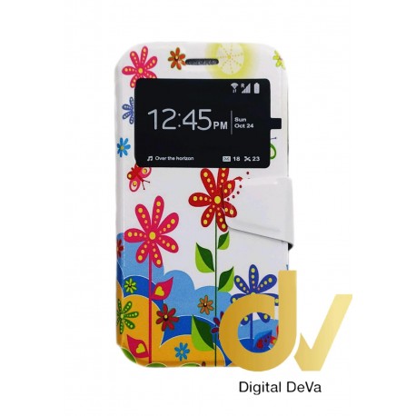 Y5 / Y560 Huawei Funda Libro Dibujo Flores