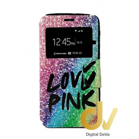 Y5 / Y560 Huawei Funda Libro Dibujo Love Pink