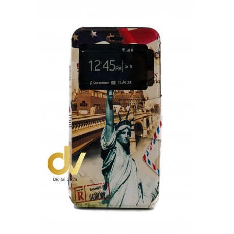 Y5 / Y560 Huawei Funda Libro Dibujo Libertad