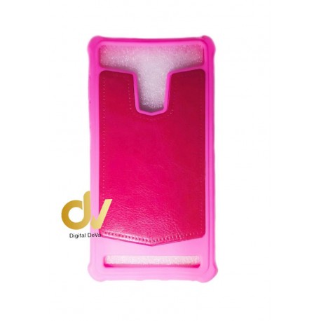 Universal 5.0" Funda P-Piel Rosa Fucsia