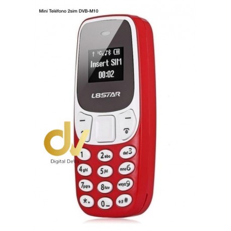 Mini Telefono 2Sim DVB-M10 Rojo
