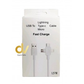 Cable USB 3 en1 1.5mts