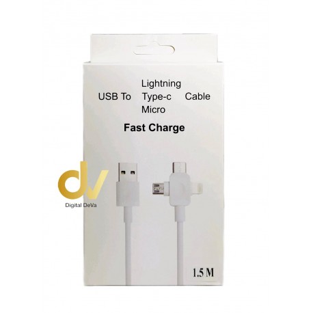 Cable USB 3en1 1.5mts