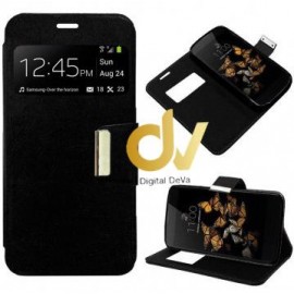 iPhone 7 Plus / 8 Plus Funda Libro Con Cierre 1 Ventana Negro
