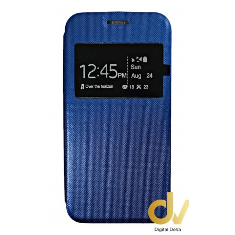 iPhone 6 Funda Libro 1 Ventana Satinado sin Iman Azul