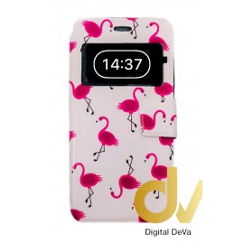 iPhone X / XS Funda Libro Dibujo Flamencos