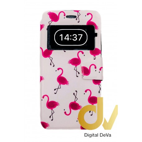  iPhone X / XS Funda Libro Dibujo Flamencos