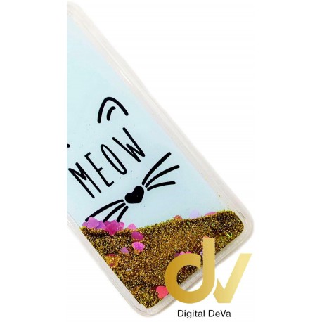 S9 Samsung Funda Agua Purpurina Meow