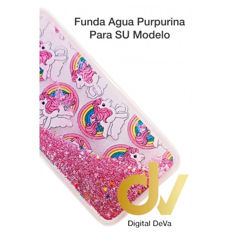 iPhone X / XS Funda Agua Purpurina Unicornios