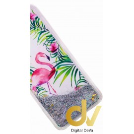 iPhone 11 Pro Max Funda Agua Purpurina Flamencos