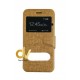 iPhone X / XS Funda Libro 2 Ventanas Dorado