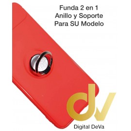 iPhone 11 Pro Max Funda 2 En 1 Anillo y Soporte Rojo