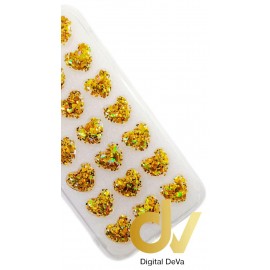iPhone 7 Plus / 8 Plus Funda Corazones Brilli Dorado