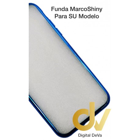 iPhone XR Funda Marco Shiny Azul