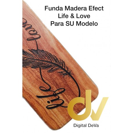 S9 Samsung Funda Madera Efect Life & Love